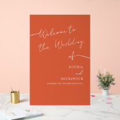 Boho Chicのア結婚クリル看板へようこそ。 アクリルサイン (ウェディング)