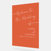 Boho Chicのア結婚クリル看板へようこそ。 アクリルサイン (傾斜)