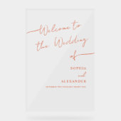 Boho Chicのア結婚クリル看板へようこそ。 アクリルサイン (正面)