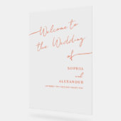 Boho Chicのア結婚クリル看板へようこそ。 アクリルサイン (傾斜)