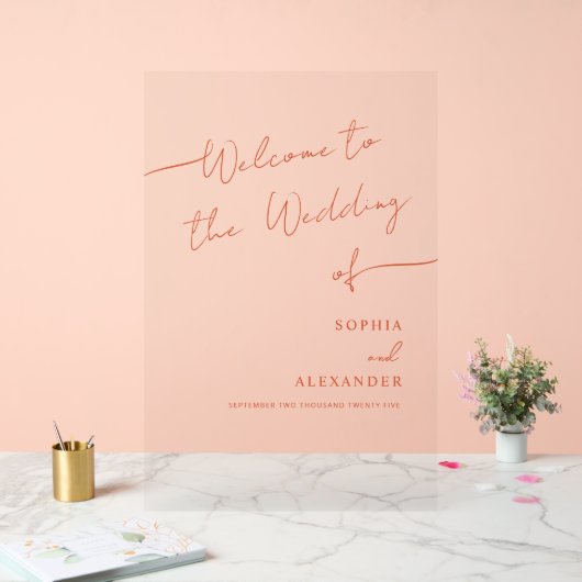 Boho Chicのア結婚クリル看板へようこそ。 アクリルサイン (ウェディング)