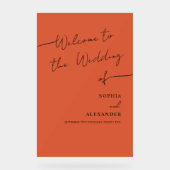 Boho Chicのア結婚クリル看板へようこそ。 アクリルサイン (正面)