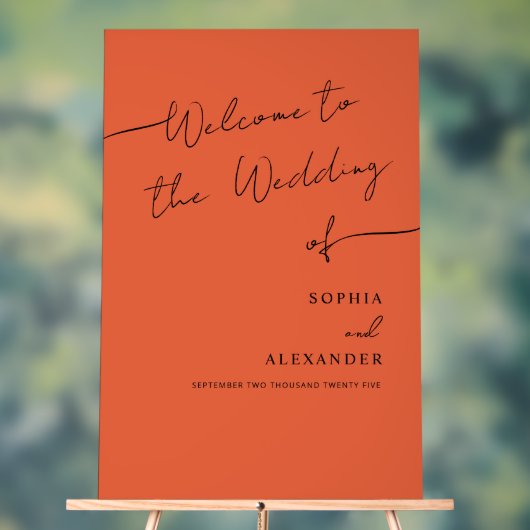 Boho Chicのア結婚クリル看板へようこそ。 アクリルサイン (ニュートラル)