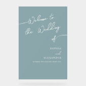 Boho Chicのア結婚クリル看板へようこそ。 アクリルサイン (正面)