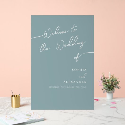 Boho Chicのア結婚クリル看板へようこそ。 アクリルサイン (ウェディング)