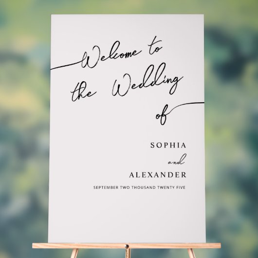 Boho Chicのア結婚クリル看板へようこそ。 アクリルサイン (ニュートラル)