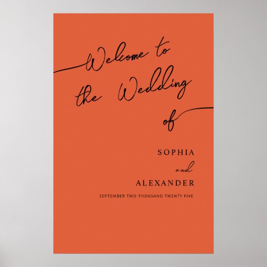 Boho Chicのア結婚クリル看板へようこそ。 ポスター (正面)