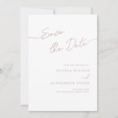 Boho Chicの日付フラットカードを保存結婚する。 セーブザデート (正面)