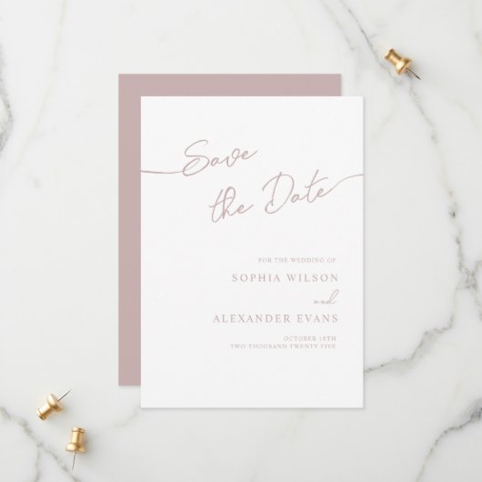 Boho Chicの日付フラットカードを保存結婚する。 セーブザデート (正面/裏面インサイチュ)