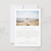 Boho Chicフローラグリーン結婚リーの写真 サンキューカード (裏面)