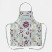 Boho Chicマンダラと三日月自然、 エプロン (正面)