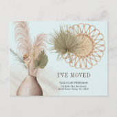 Boho Chic乾燥したパームとパンパスを移動 案内ポストカード (正面)