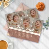 Boho Chic男の赤ちゃんOnederful 1stバースデーフォト 招待状