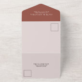 Boho Chic素朴の結婚RSVPカード全て オールインワン招待状 (外側)