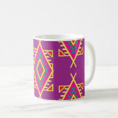 Boho Chic：エスニックシームレスオーナメント コーヒーマグカップ (正面右)