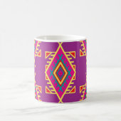 Boho Chic：エスニックシームレスオーナメント コーヒーマグカップ (中央)