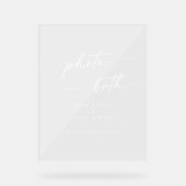 Boho Chic モダン Whiteの澄ん写結婚真ブース アクリルサイン (正面)