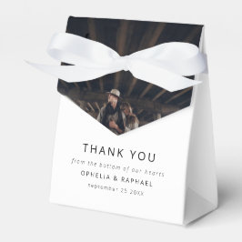 Boho Chic 2フォトオーバーレイありがとうござ結婚う フェイバーボックス