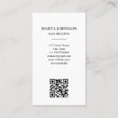 Boho Chic Afro American Braids組み合わせQRコード 名刺 (裏面)