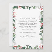 Boho Chic Arch Photo with Message Holiday Card シーズンカード (裏面)