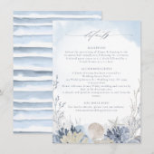 Boho Chic Beach Destination Wedding Details エンクロージャーカード (正面/裏面)