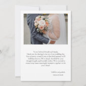Boho Chic Beach Wedding Thank You Card with Floral サンキューカード (裏面)