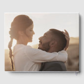 Boho Chic Black and White Photo'結婚s Guest Book ゲストブック (裏面)