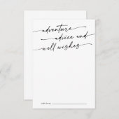 Boho Chic Black and White Wedding Adventure アドバイスカード (正面/裏面)