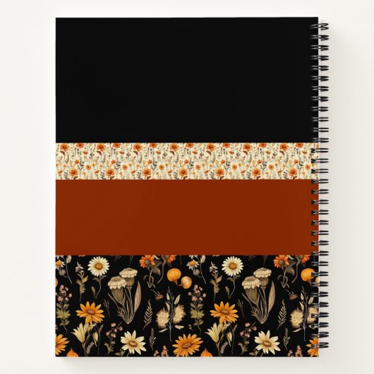 Boho-Chic Black & Rust Bullet Journal ノートブック (裏面)