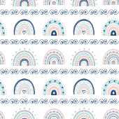 Boho Chic Blanket Pink & Navy Soft Gift Accent フリースブランケット