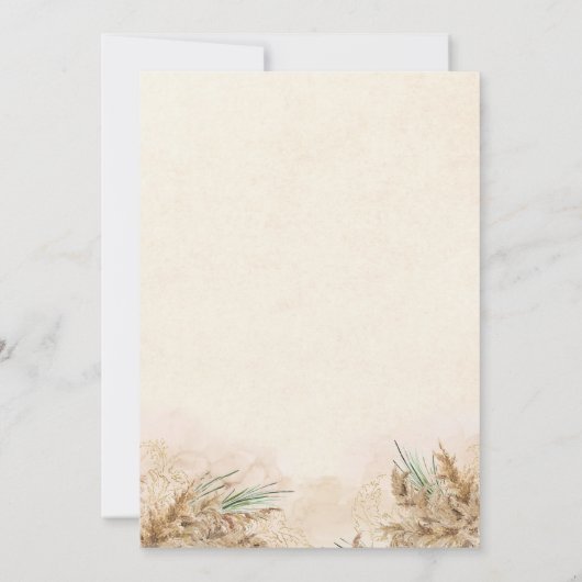 Boho Chic Dried Flower Ramadan Iftar Invitation 招待状 (裏面)