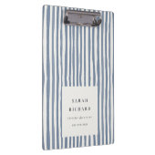 Boho Chic Dusky Blue Watercolor Hand Drawn Strips クリップボード (右)