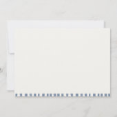 Boho Chic Dusky Blue Watercolor Hand Drawn Strips ノートカード (裏面)