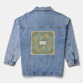 Boho Chic Embroidered-Look Custom Denim Jacket デニムジャケット (裏面)