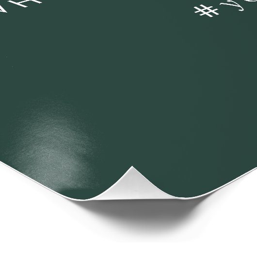 Boho Chic Emerald Green Share the Love QR Code ポスター (コーナー)