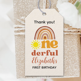 Boho Chic First Birthday Bash for One-derful  ギフトタグ