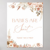 Boho Chic Floral Babies are Sweet ポスター (正面)