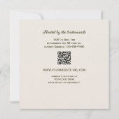 Boho Chic Floral Rose Gold Arch Bridal Shower 招待状 (裏面)