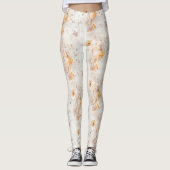 Boho Chic Floral Watercolor レギンス (正面)