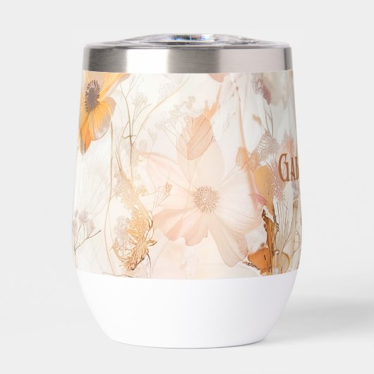 Boho Chic Floral Watercolor Monogram (正面)