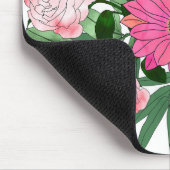Boho chic garden floral design マウスパッド (コーナー)