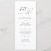 Boho Chic Green and White Thank And 結婚's メニュー (正面)