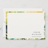 Boho Chic Green Tropical Leafy Foliage Botanical ノートカード (正面)