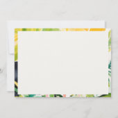 Boho Chic Green Tropical Leafy Foliage Botanical ノートカード (裏面)