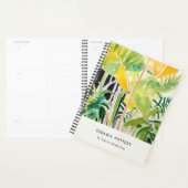 Boho Chic Green Tropical Leafy Foliage Botanical プランナー手帳 (ディスプレー)