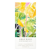 Boho Chic Green Tropical Leafy Foliage Botanical ラックカード (正面)