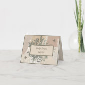 boho chic greeneryのゲスト結婚シーティングカード サンキューカード (裏面)
