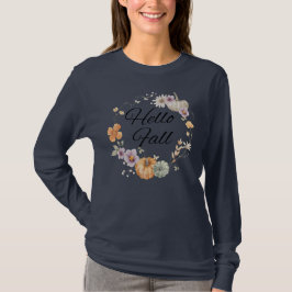 Boho Chic Hello Fall Botanical Shirt Tシャツ