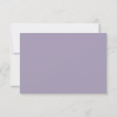 Boho Chic Lavender Purple Mail InとQRコード 出欠カード (裏面)