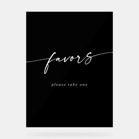 Boho Chic Modern COLOR EDITABLE Wedding Favors アクリルサイン (正面)